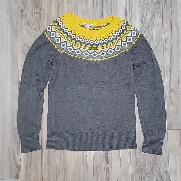 Merona Sweater Geometric Detail - Picture 1 of 4